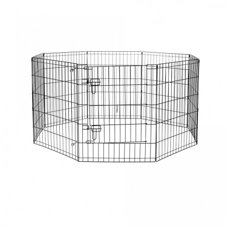 Büd'z enclos de métal 8 sections 24" avec porte