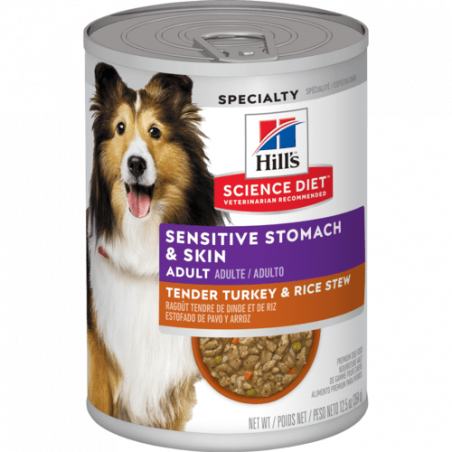 Science Diet conserve chien peaux et estomacs sensibles entrée de dinde classique