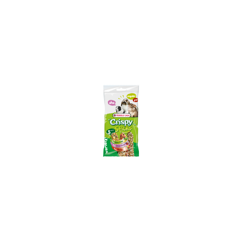 Versele Laga Crispy sticks herbivores 3 saveurs Versele Laga Crispy sticks herbivores 3 saveurs