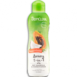 Tropiclean shampoing-revitalisant 2 en 1 papaye&noix de coco