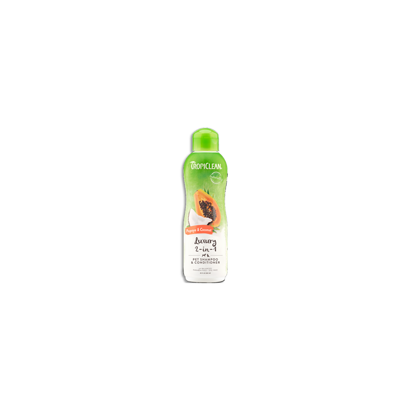 Tropiclean shampoing-revitalisant 2 en 1 papaye&noix de coco Tropiclean shampoing-revitalisant 2 en 1 papaye&noix de coco