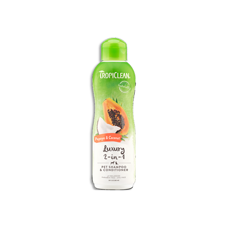 Tropiclean shampoing-revitalisant 2 en 1 papaye&noix de coco