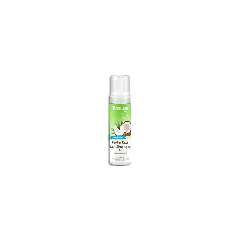 Tropiclean shampoing sans eau pour chat eau de coco