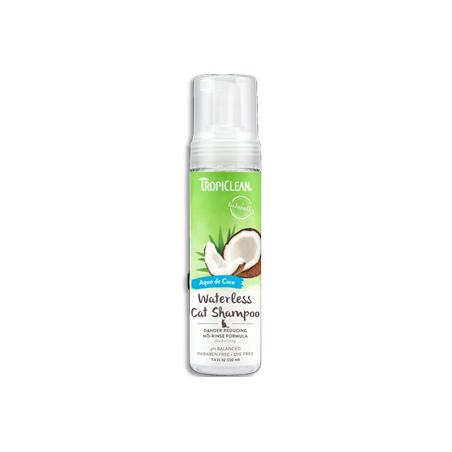 Tropiclean shampoing sans eau pour chat eau de coco