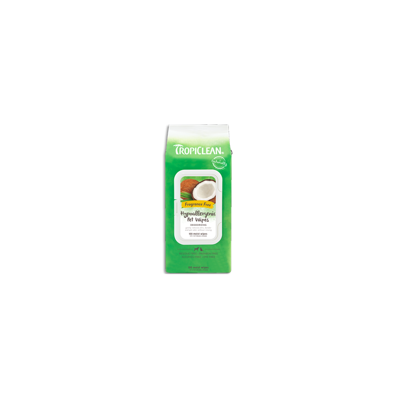Tropiclean lingettes nettoyantes hypoallergéniques Tropiclean lingettes nettoyantes hypoallergéniques