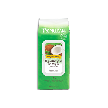 Tropiclean lingettes nettoyantes hypoallergéniques