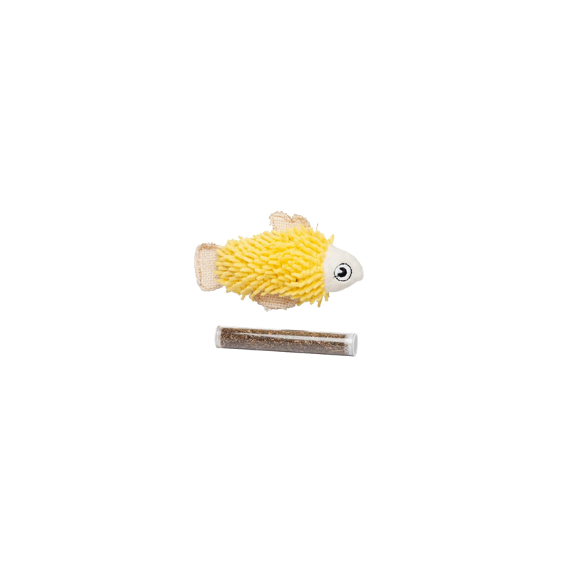 Büd'z poisson avec pochette pour herbe à chat Büd'z poisson avec pochette pour herbe à chat
