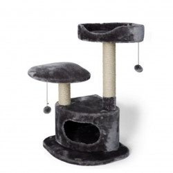 Büd'z arbre à chat 3 niveaux avec cachette